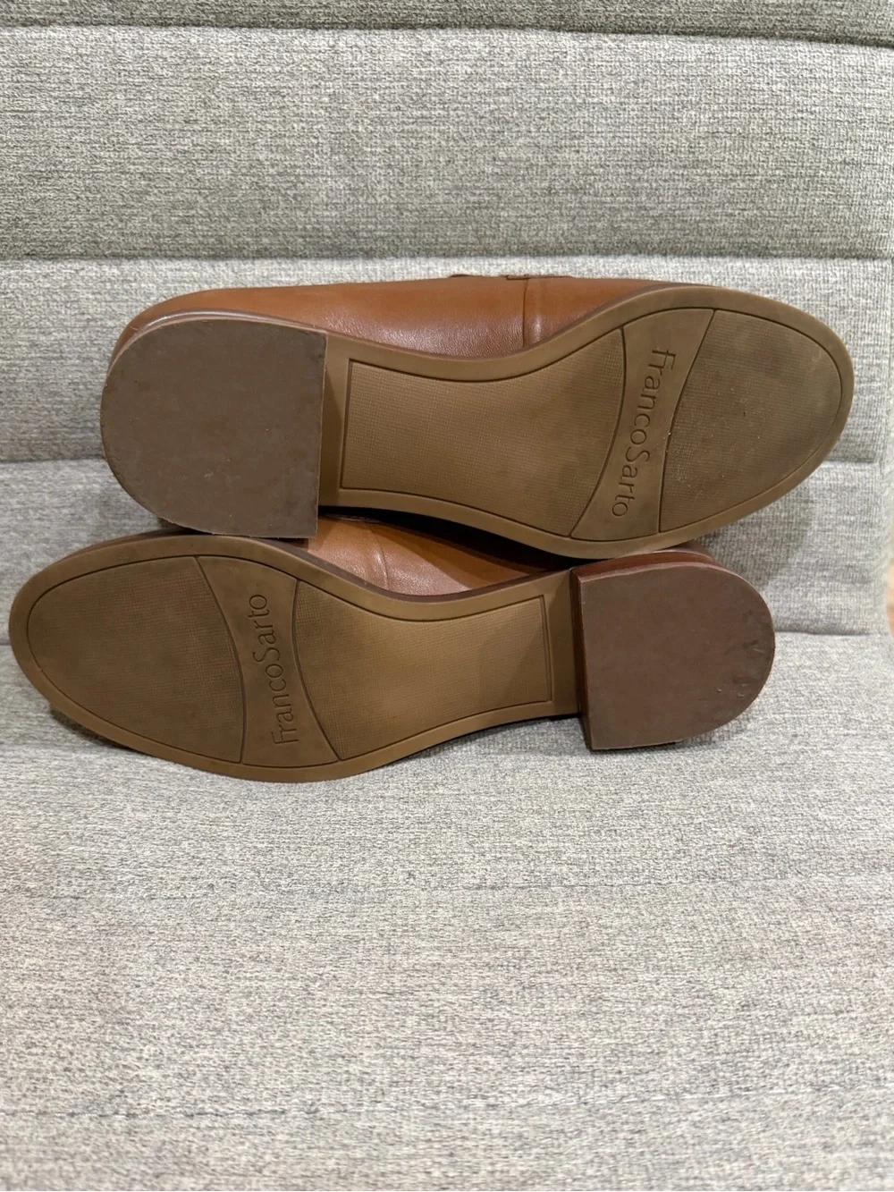 Franco Sarto Bocca Tobacco Brown Women's Tan Genuine Leather Slip-On Loafers